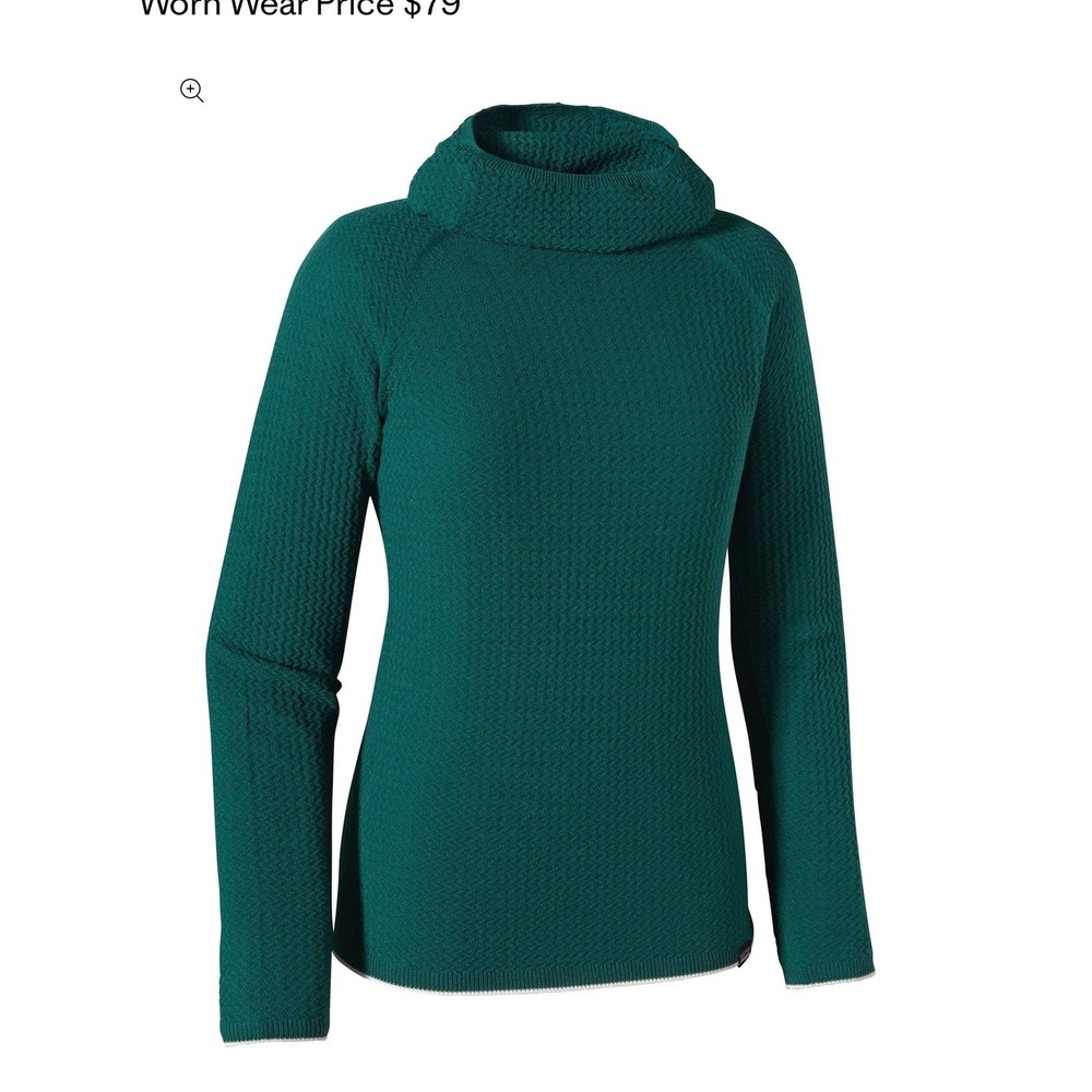 Patagonia Merino 3 Midweight Hoody Women's M Teal Merino Wool Capilene Hoodie